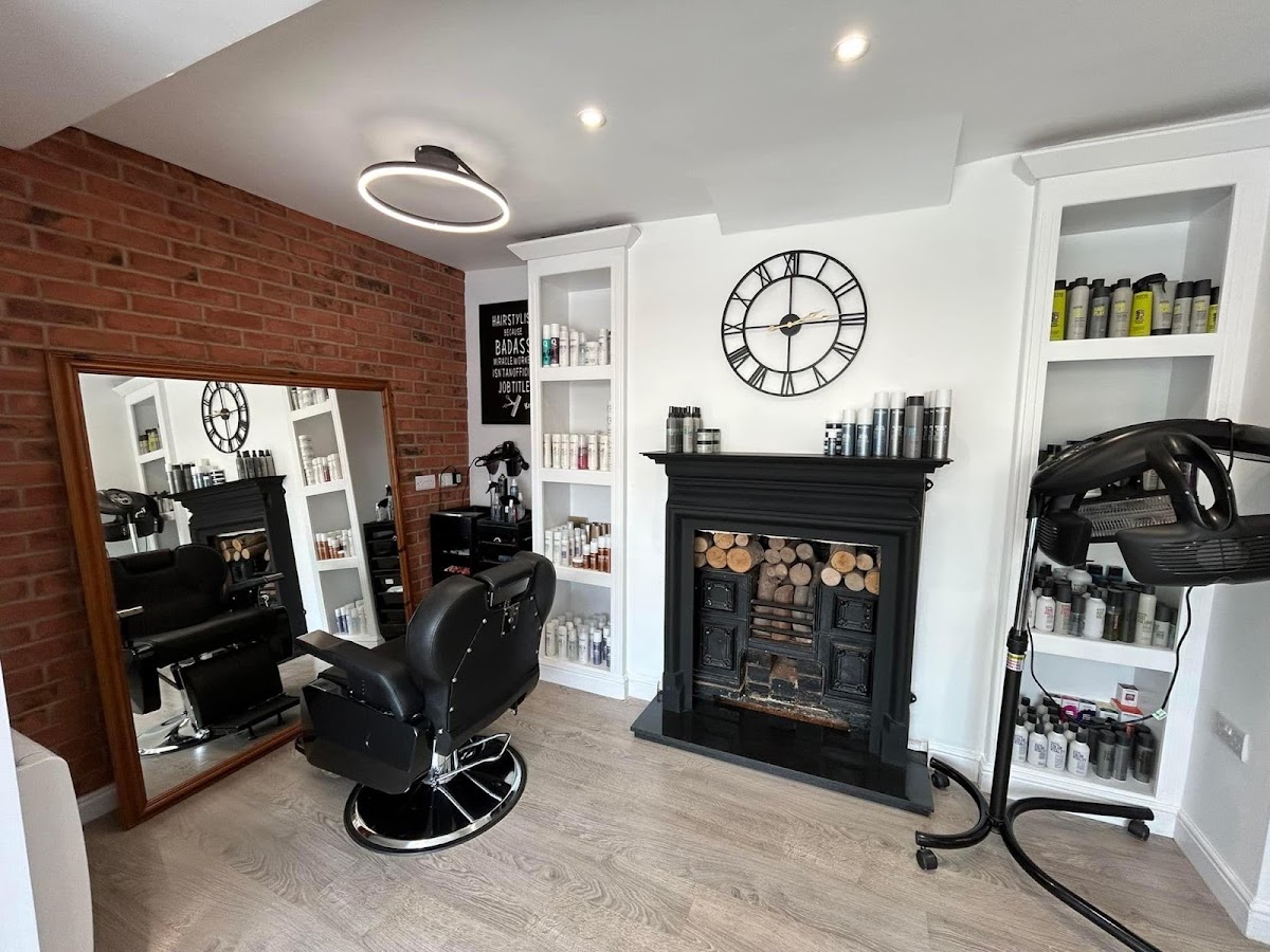 Fitted-out salon interior with recessed lighting